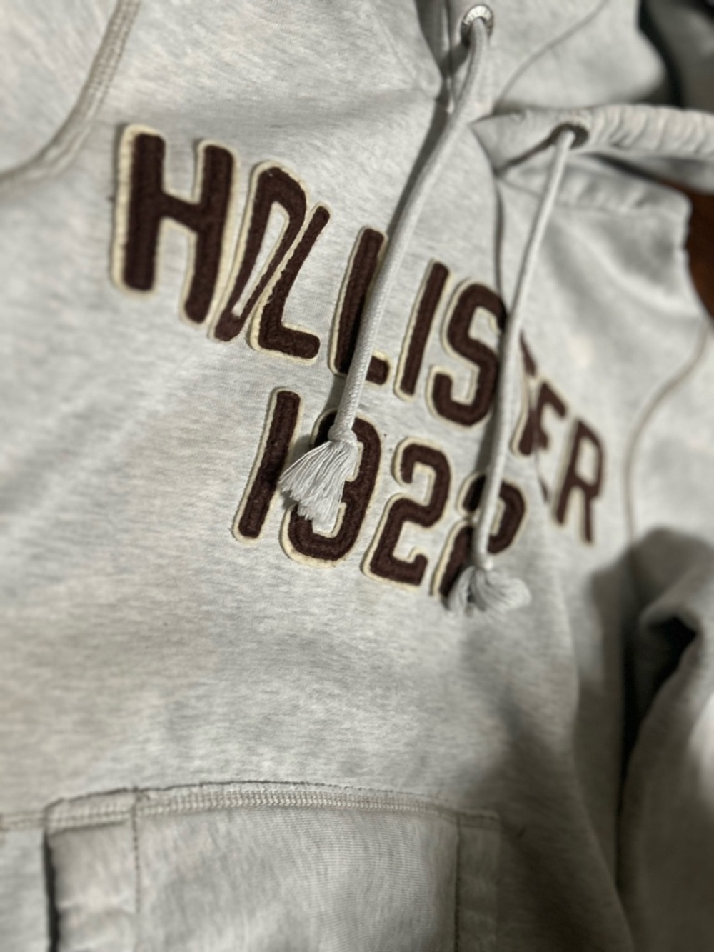 Hollister 1922 Gray Logo Hoodie size S